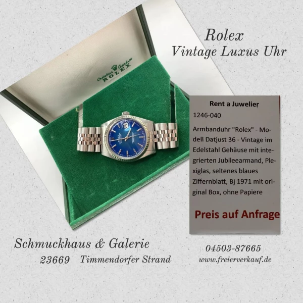 Retro Herrenuhr Rolex #rolex #herrenuhren #luxus #retro# vintage - Schmuckhaus & Galerie Timmendorfer Strand